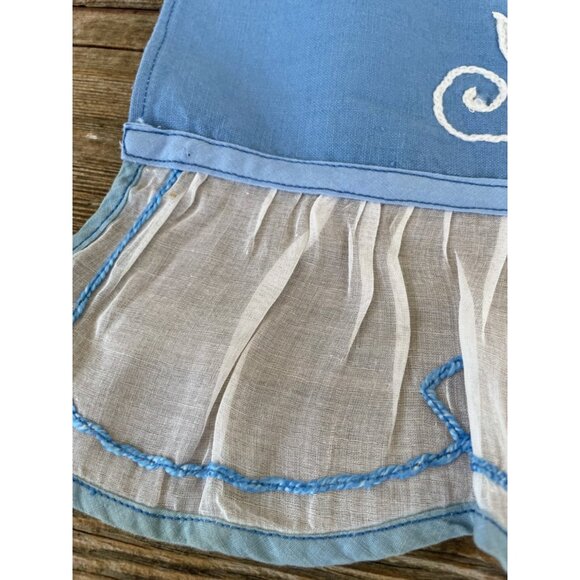 Vintage 1930s Lot 3 Tea Towels Embroidery Birds Butterfly Cottage Core - Picture 8 of 13